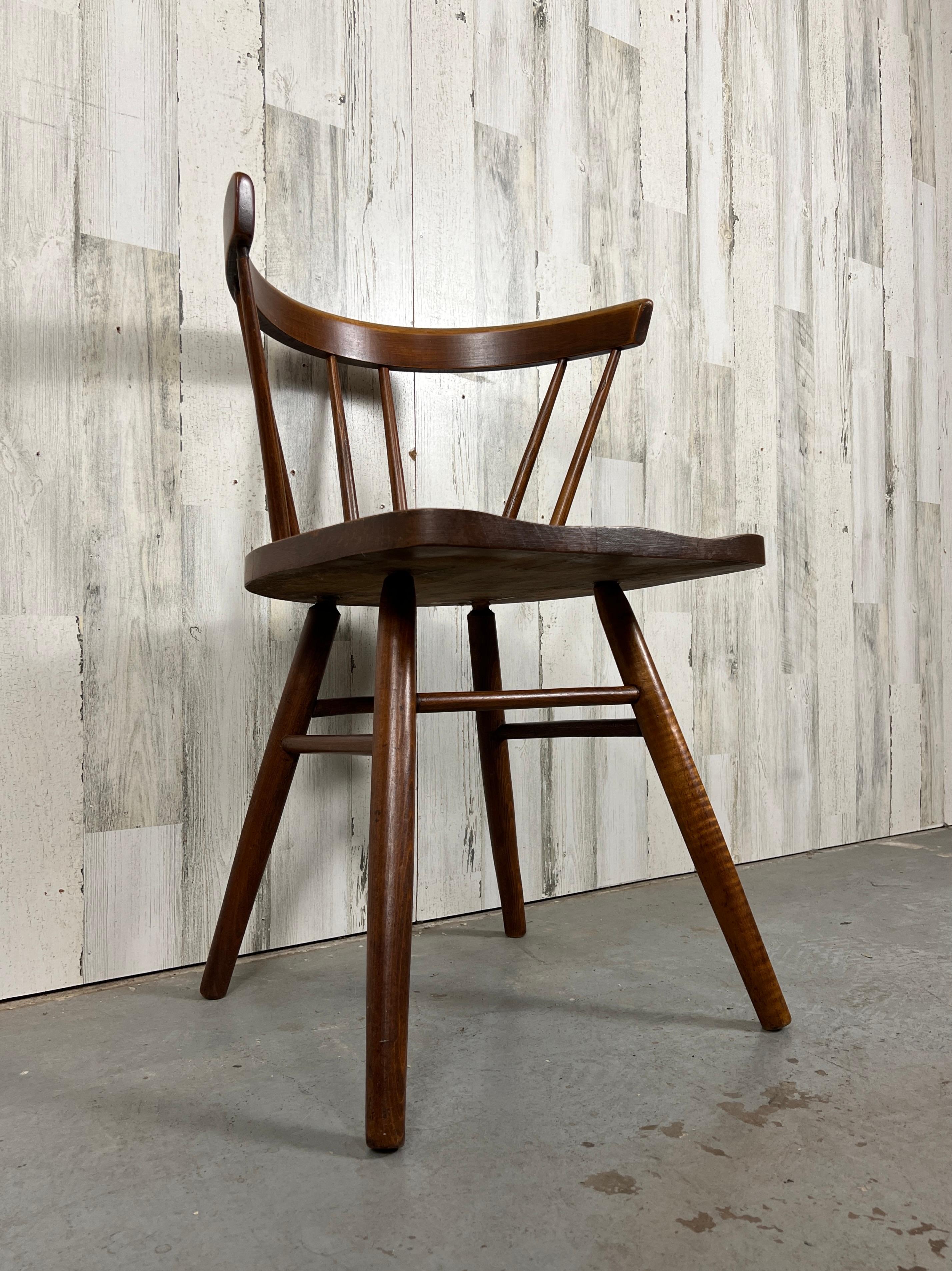Maple Mid-Century Spindle Chair For Sale