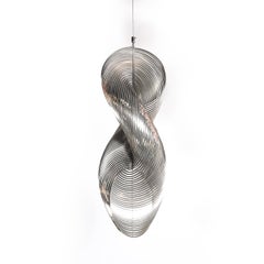 Mid-Century Spiral Stainless Steel Hanging Sculpture 1/100 signed Erwin Hauer