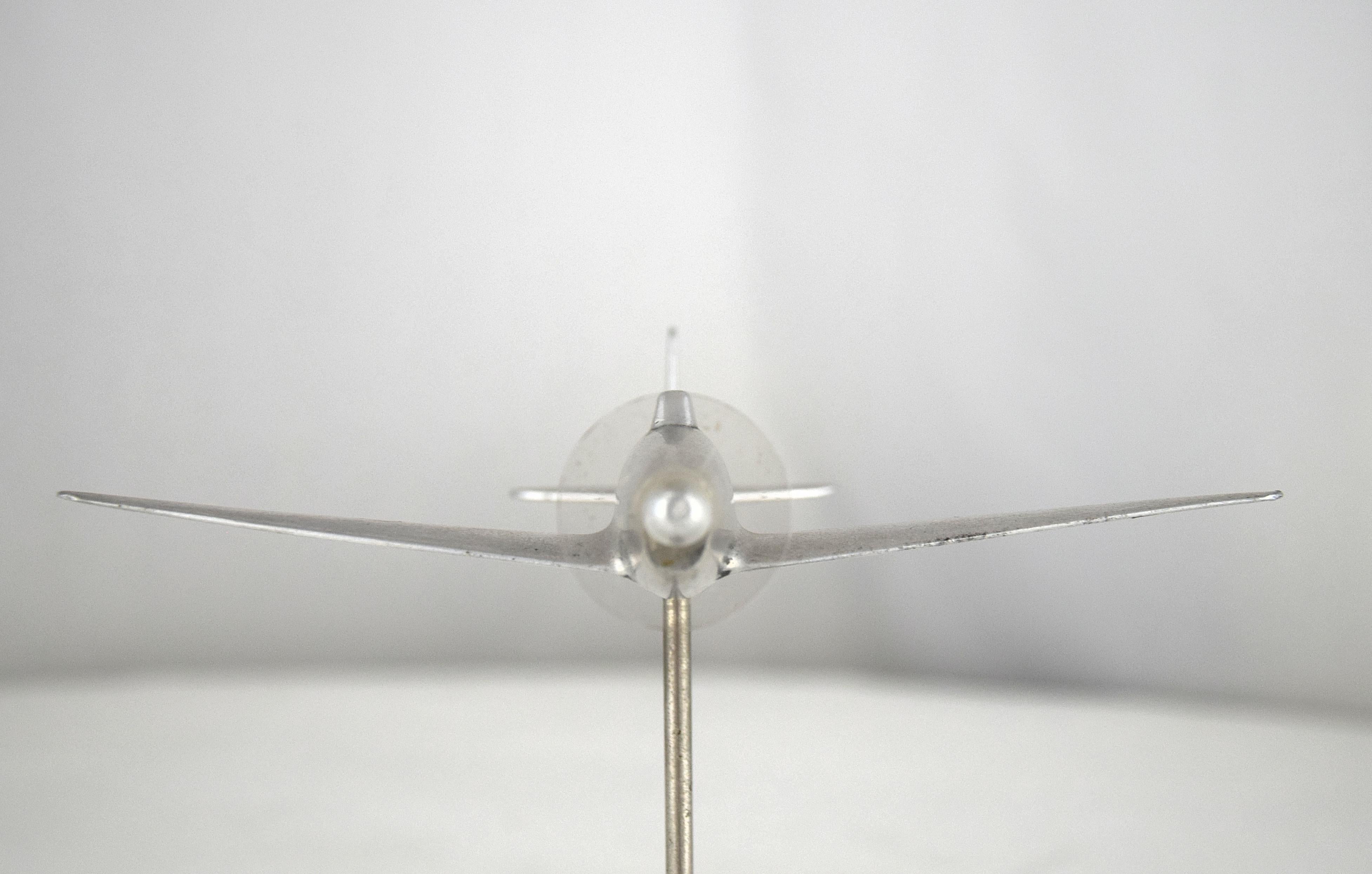 Mid-Century Modern Midcentury Spitfire Fighter Aircraft Model For Sale