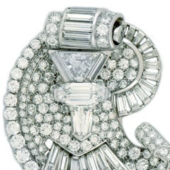 Mid Century Spray Design 29 Carat Diamond Brooch and Pendant