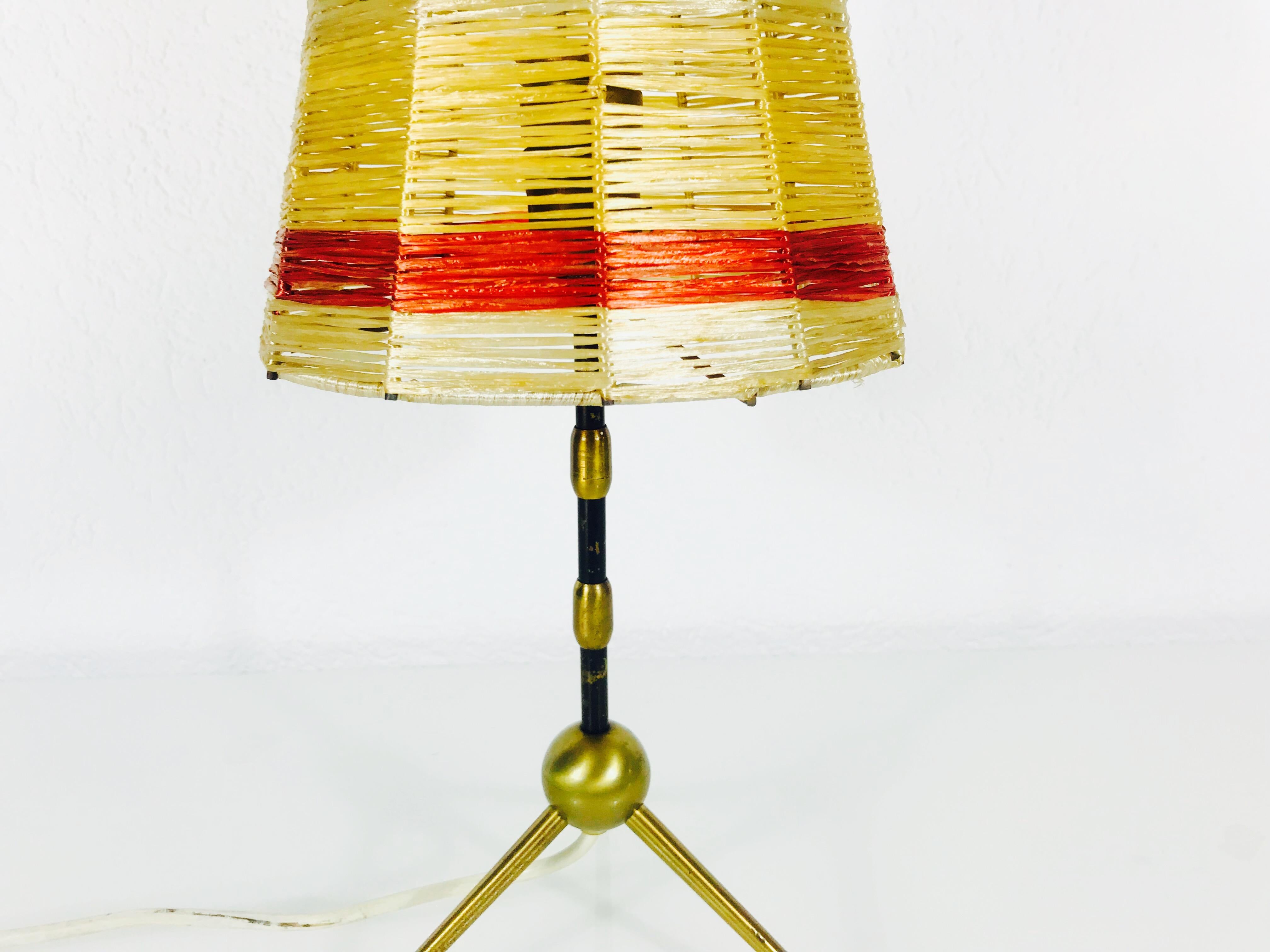 Mid-Century Modern Midcentury Sputnik Brass Table Lamp, 1950s For Sale
