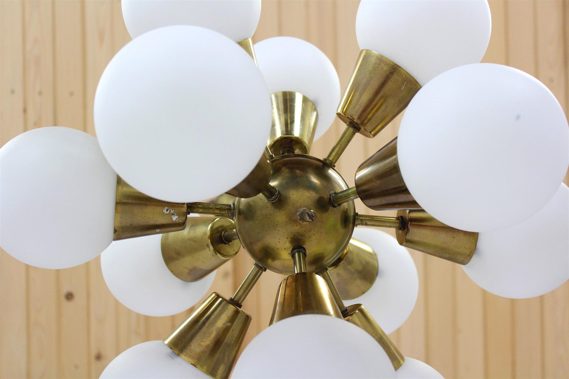 Mid-Century Sputnik Chandelier from Kamenický Šenov, 1970s For Sale 3