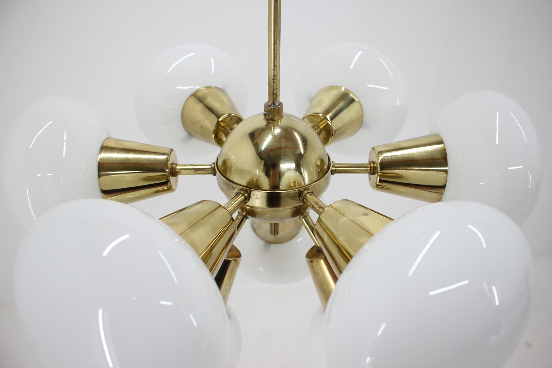 Midcentury Sputnik Chandelier Kamenický Šenov, 1970s 3