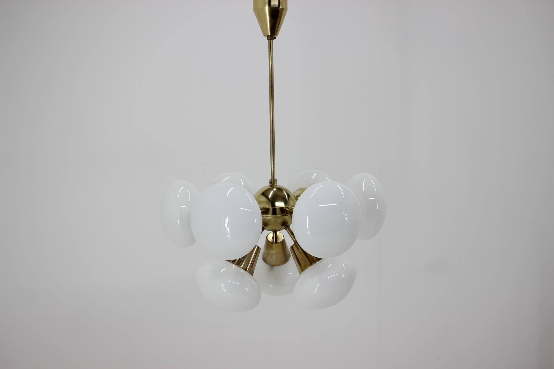 Mid-Century Modern Midcentury Sputnik Chandelier Kamenický Šenov, 1970s