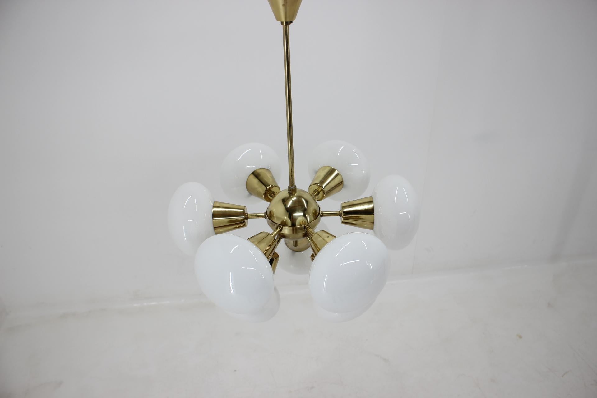 Czech Midcentury Sputnik Chandelier Kamenický Šenov, 1970s