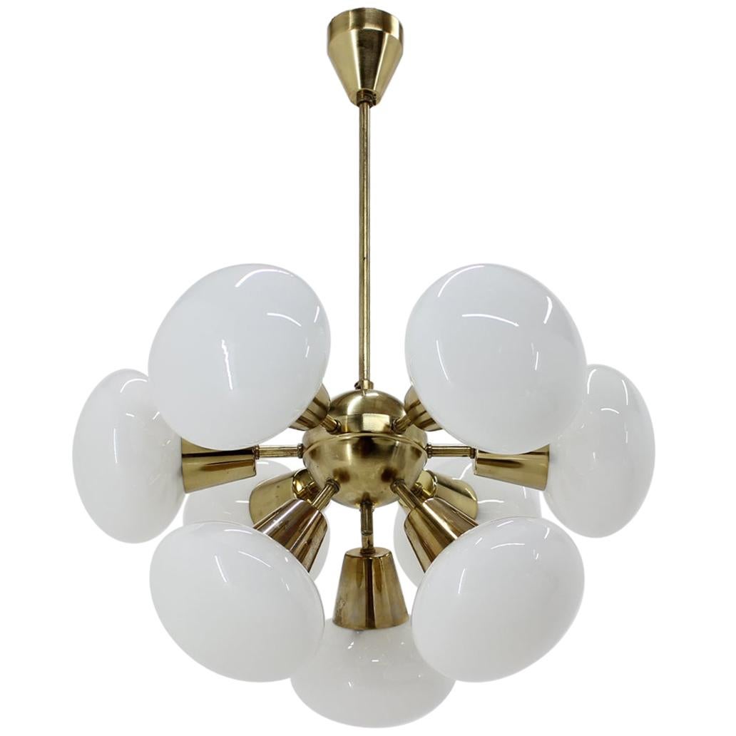 Midcentury Sputnik Chandelier Kamenický Šenov, 1970s