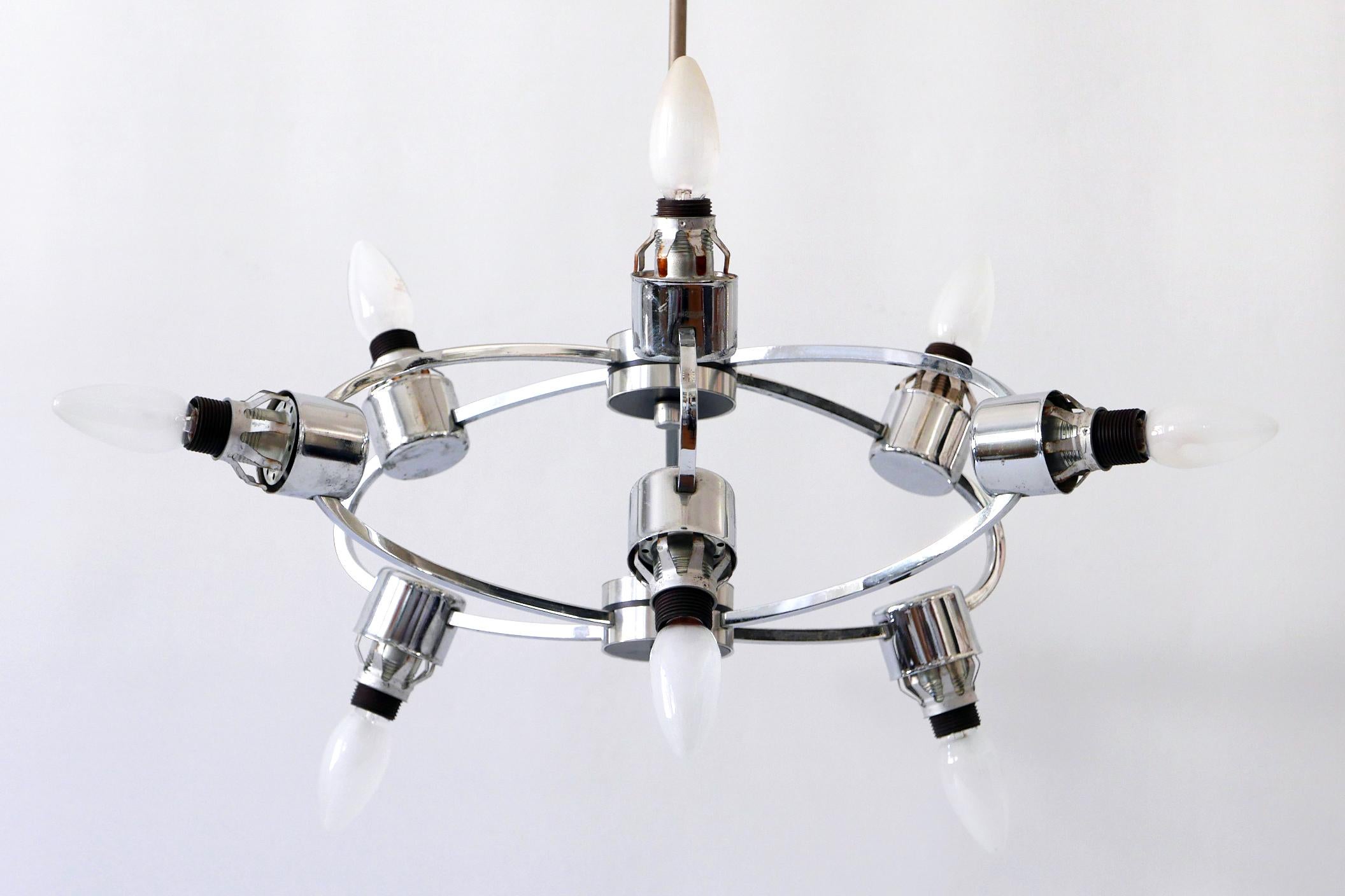 Midcentury Sputnik Multi-Globe Chandelier or Pendant Lamp Orbit, 1970s, Germany For Sale 8