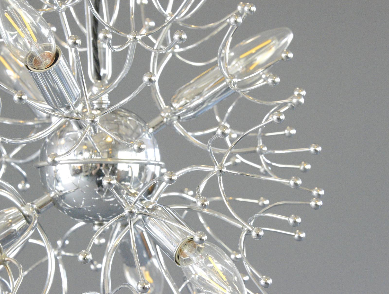 Italiano Lampada a sospensione Sputnik di metà secolo di Sciolari, circa 1960 in vendita