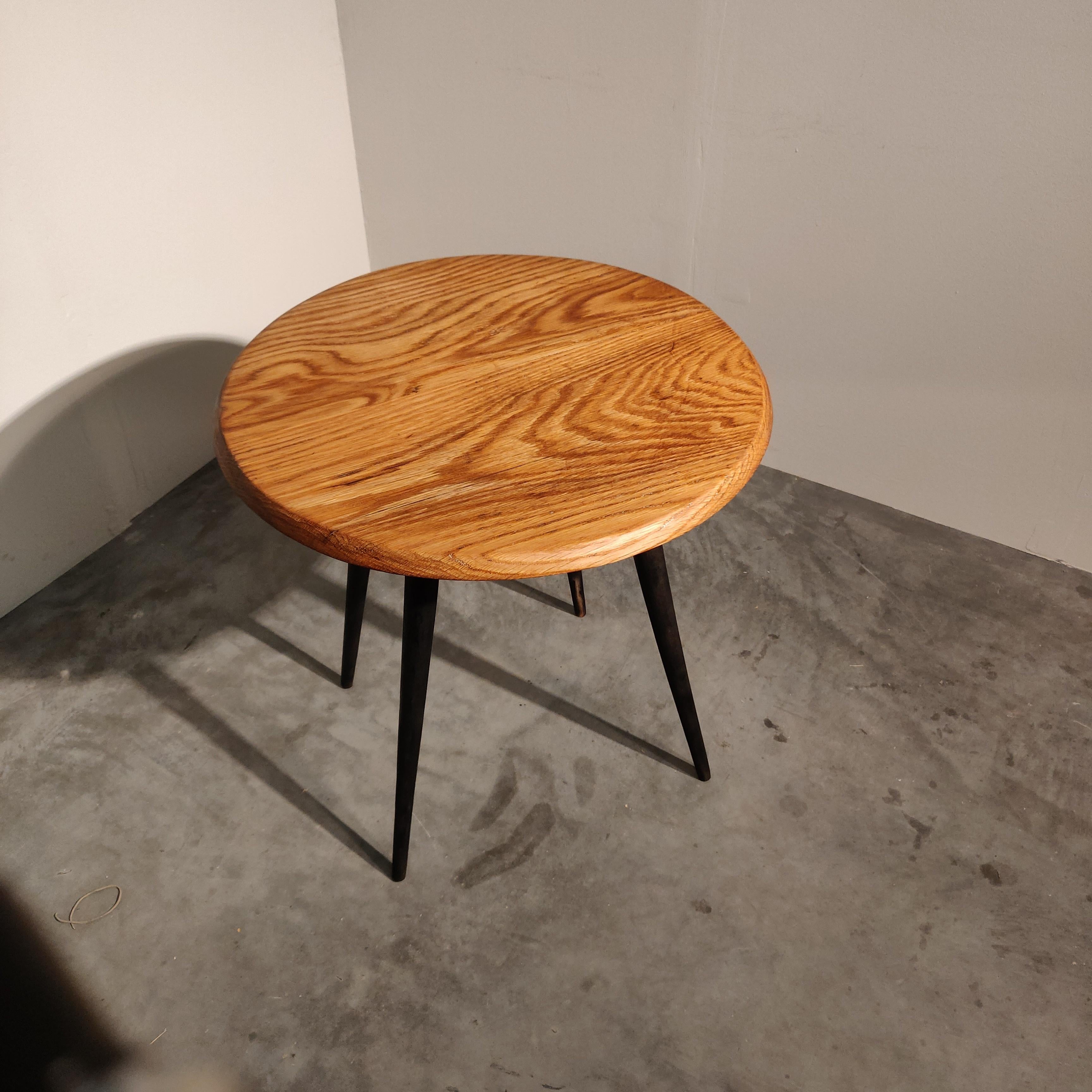 Wood Mid Century Sputnik Side Table, 1960's For Sale