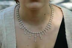 Mid Century Sputnik Starburst Diamond Choker Necklace