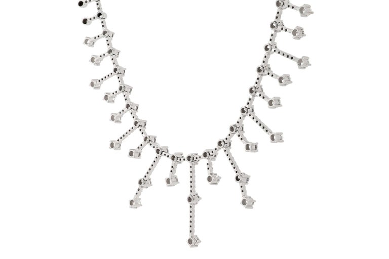 Mid-Century Sputnik Starburst Diamond Choker Necklace For Sale at 1stDibs