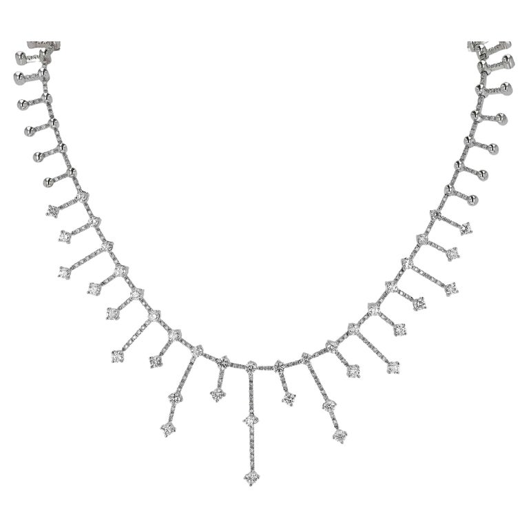 Mid-Century Sputnik Starburst Diamond Choker Necklace For Sale at 1stDibs