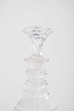 Mid-Century  Bottle of Liquor, Crafted From Cut Glass