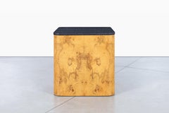 Mid-Century Square Burl Wood Side Table by Paul Mayen, 3 Available