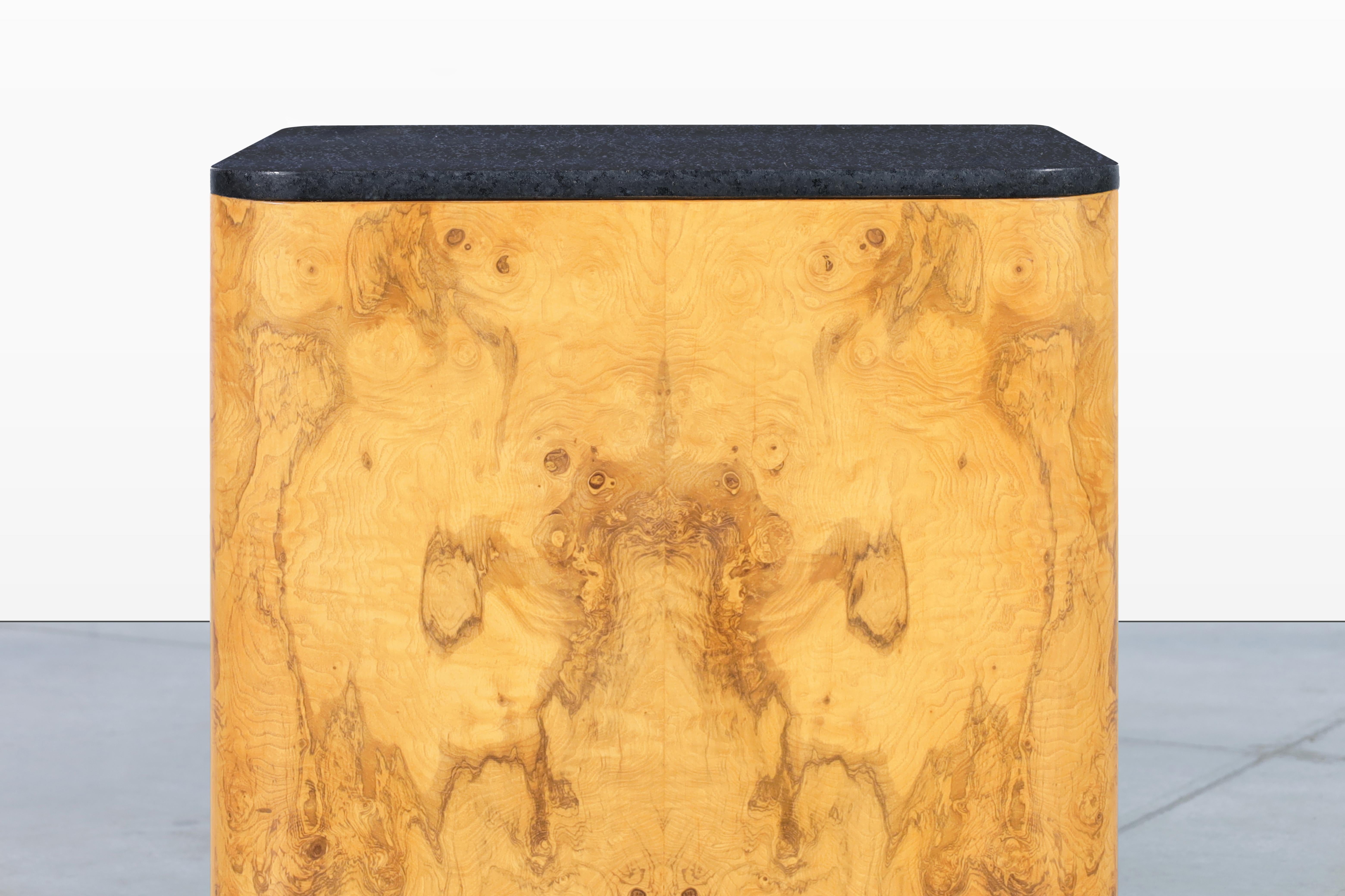 Mid-Century Modern Mid-Century Square Burl Wood Side Table by Paul Mayen, 3 Available For Sale