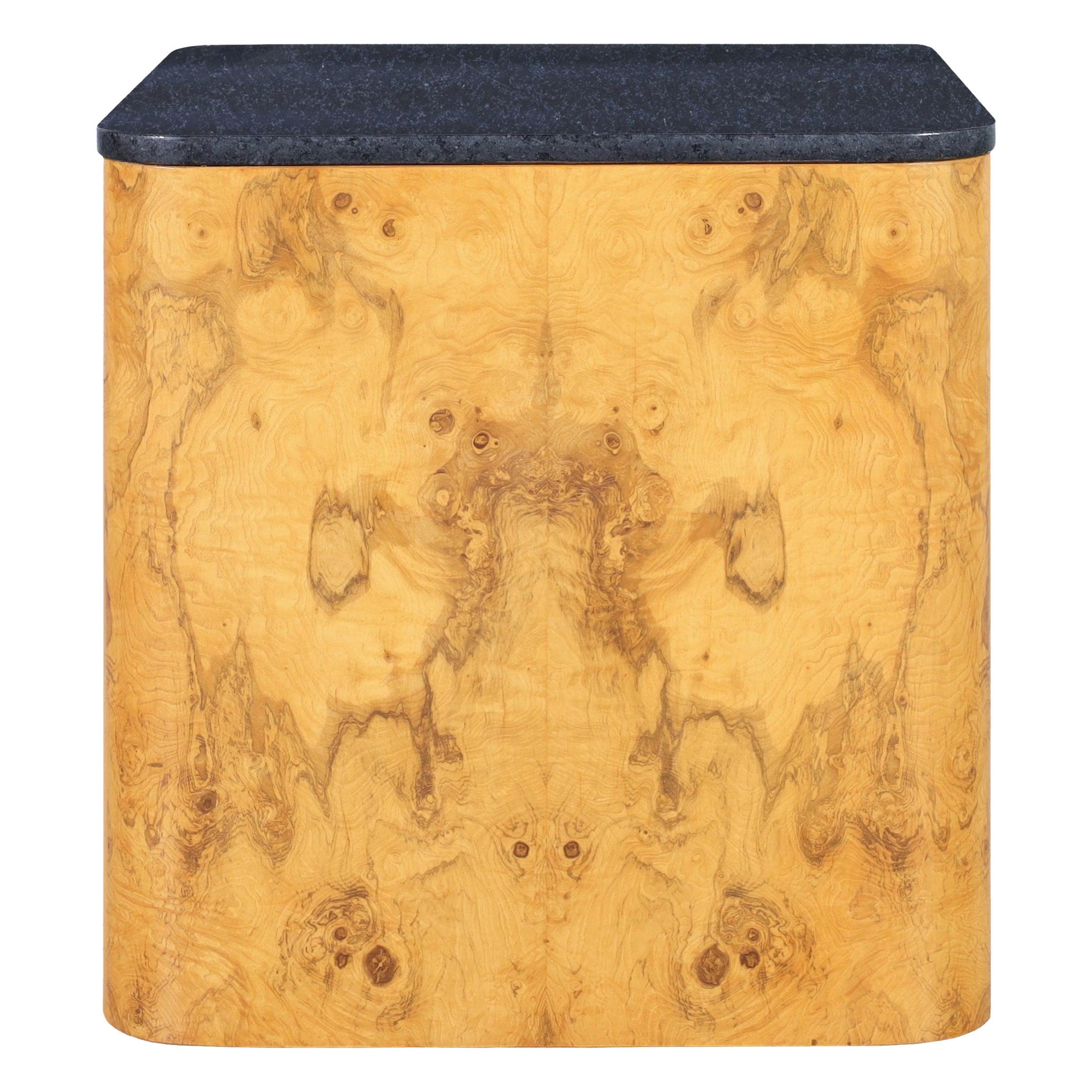 Mid-Century Square Burl Wood Side Table by Paul Mayen, 3 Available