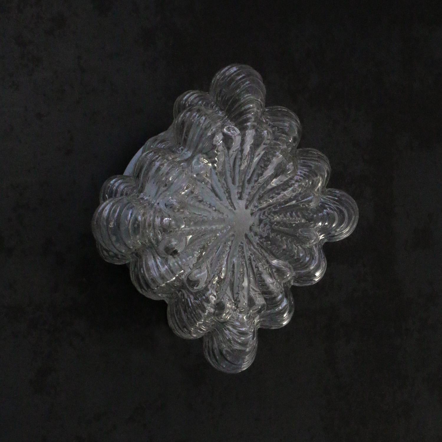 Applique carrée en verre clair du milieu du siècle, encastrée dans le sol Bon état - En vente à Amsterdam, NL