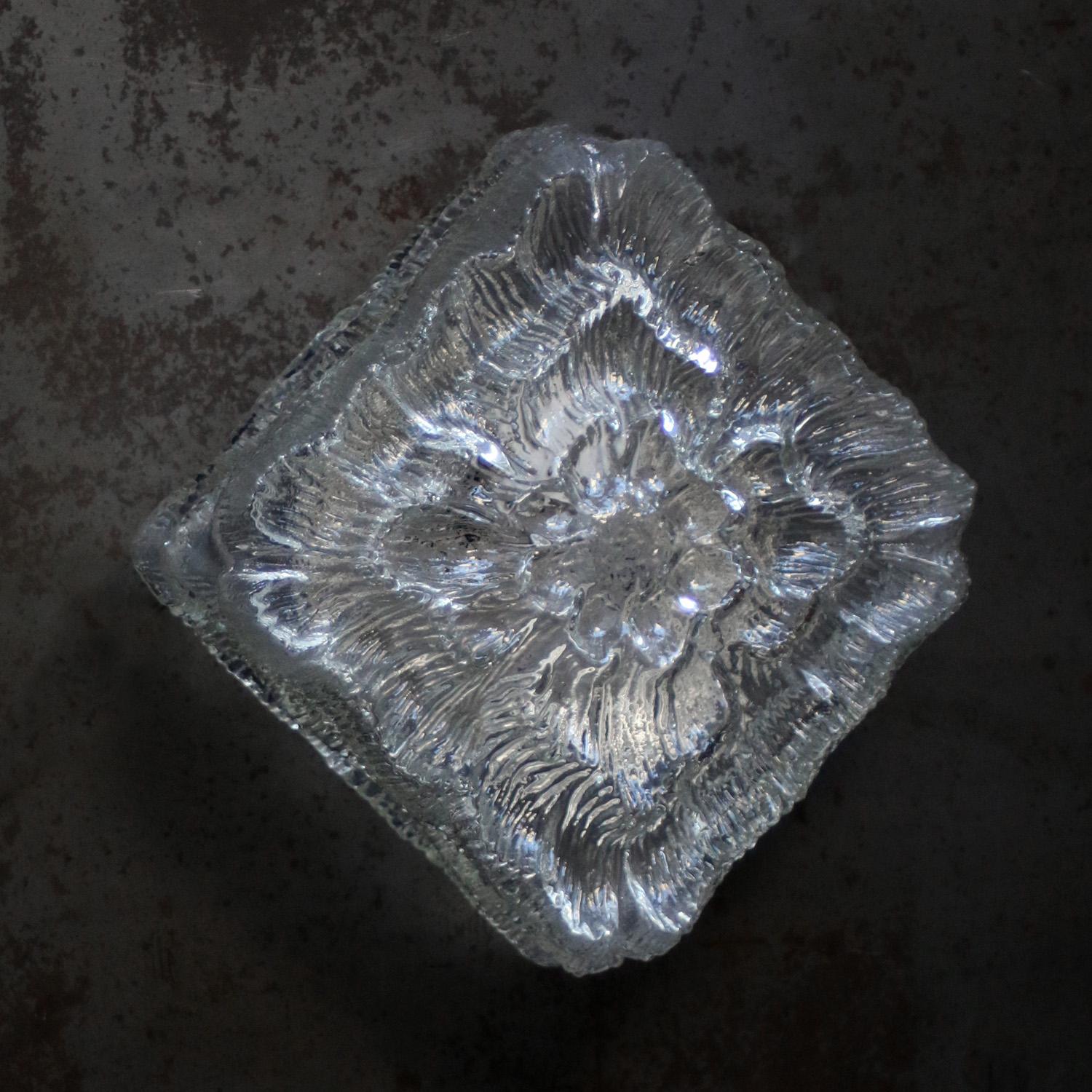 Empotrables Cuadrados de Vidrio Transparente de Mitad de Siglo en Bueno estado para la venta en Amsterdam, NL