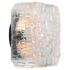 Mid-Century Square Clear Glass Sconces Flush Mounts