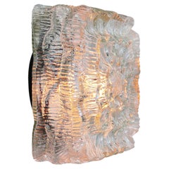 Mid-Century Square Clear Glass Sconces Flush Mounts