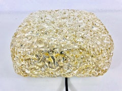 Midcentury Square Crystal Flush Mount by Limburg, 1960s