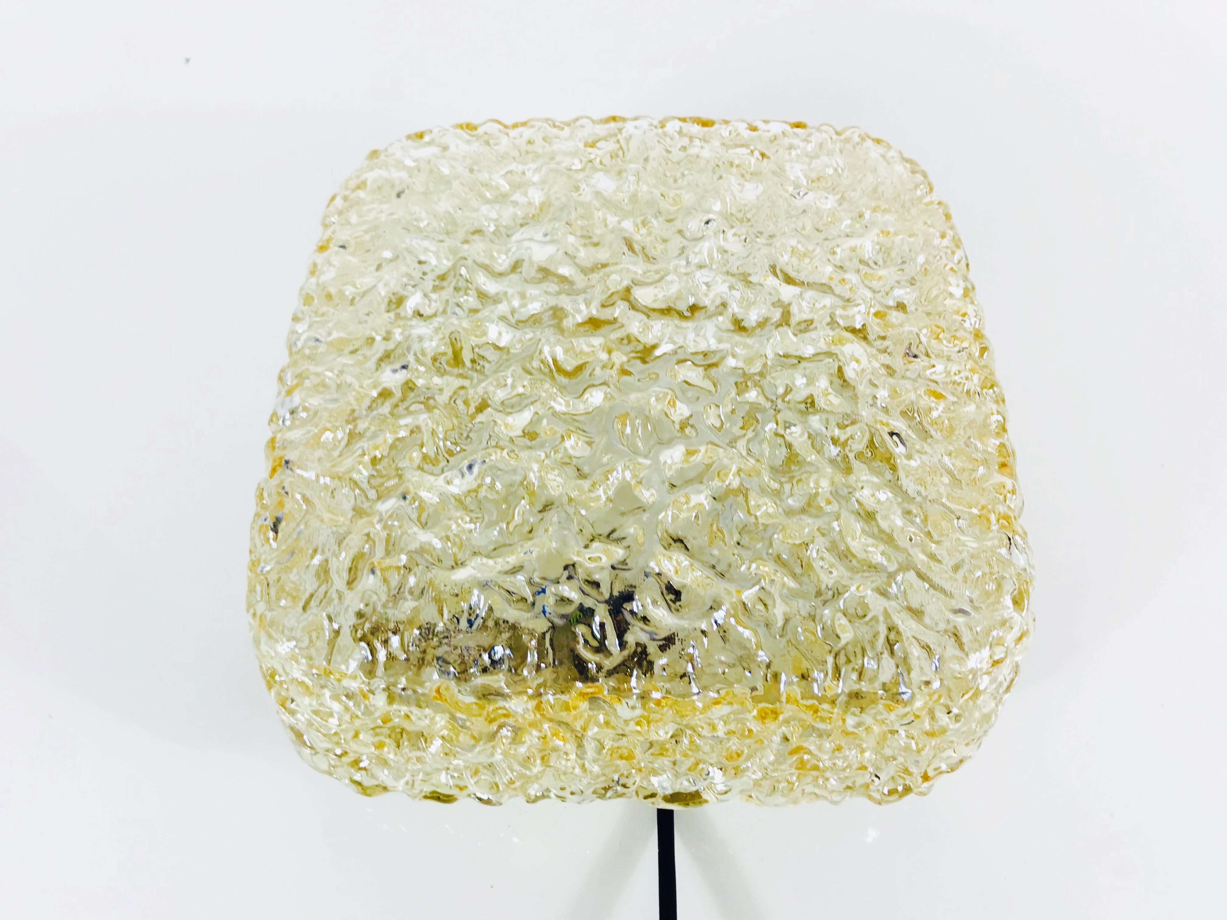 Quadratische Crystal Flush Mount von Limburg, 1960er Jahre, Mitte des Jahrhunderts (Deutsch) im Angebot