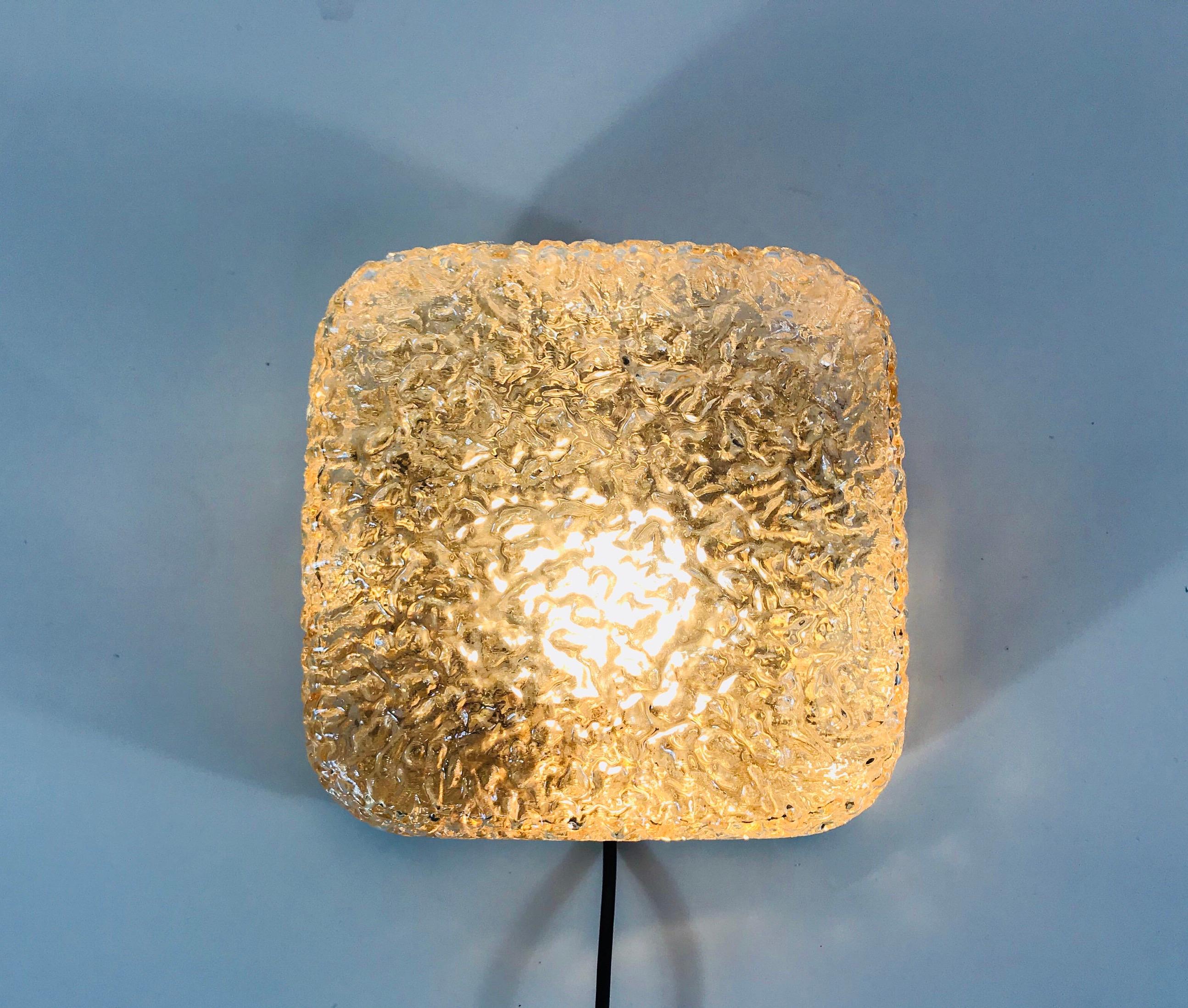 Quadratische Crystal Flush Mount von Limburg, 1960er Jahre, Mitte des Jahrhunderts im Angebot 1