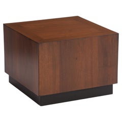 Mid Century Square Cube Table Plinth Baser Castors Adrian Pearsall Milo Baughman