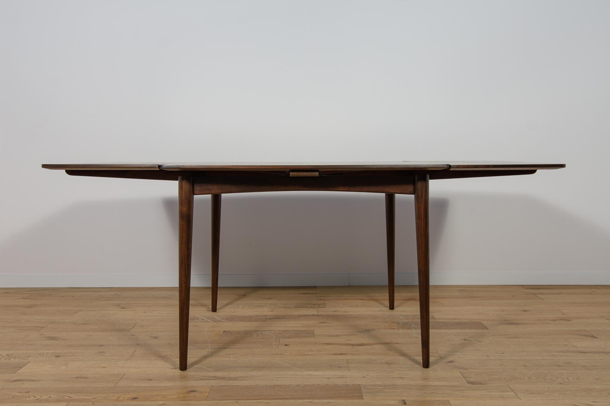 Carré du milieu du siècle  Table de salle à manger extensible en palissandre, Danemark, années 1960 en vente 5