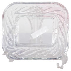 Base en verre carrée du milieu du siècle