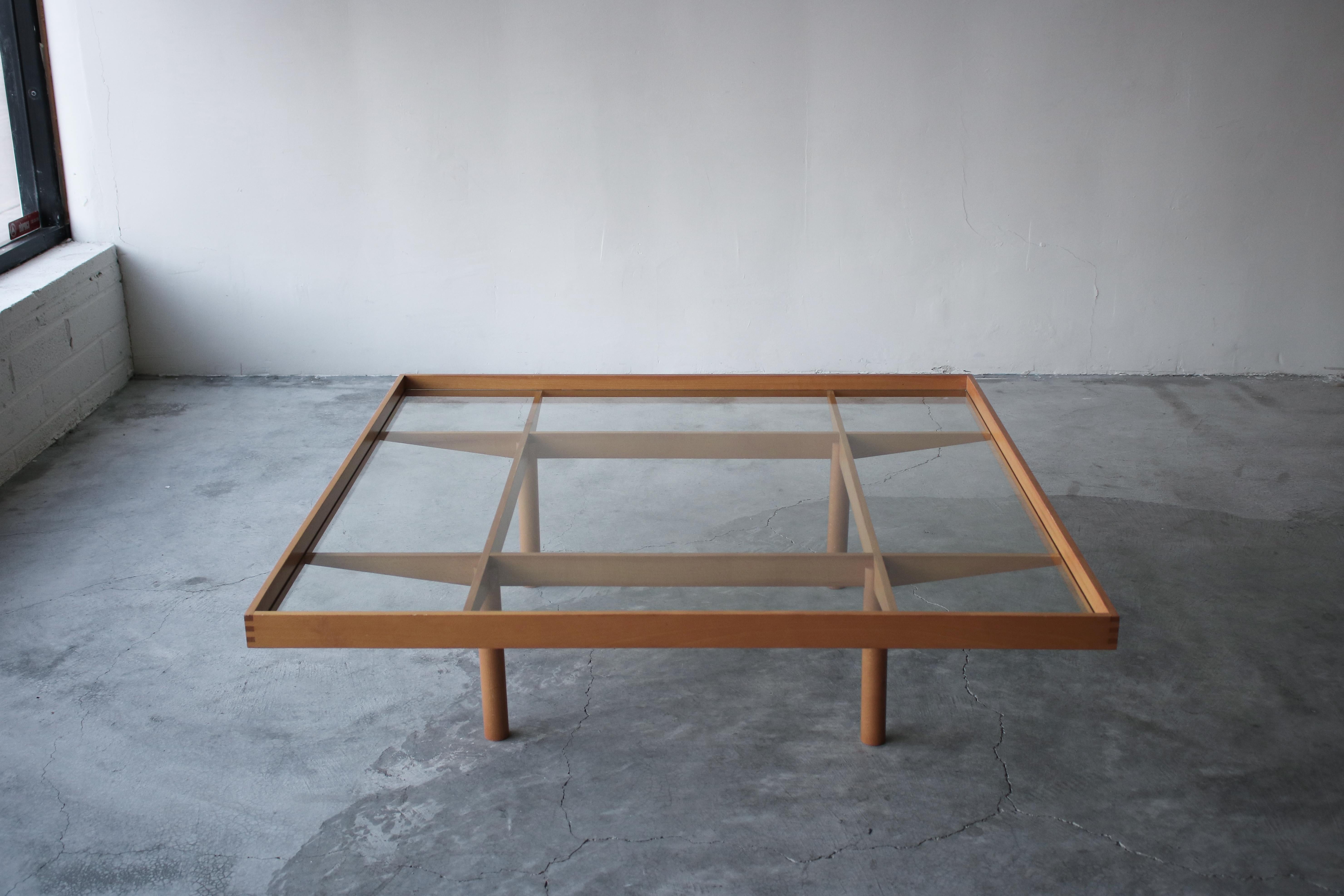 20th Century Midcentury Square Italian Architectural Coffee Table