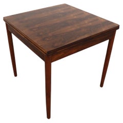 Mid-Century Square Rosewood Dining Table with Extensions