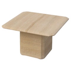 Mid-century square travertine coffee or side table, Italy 1960s