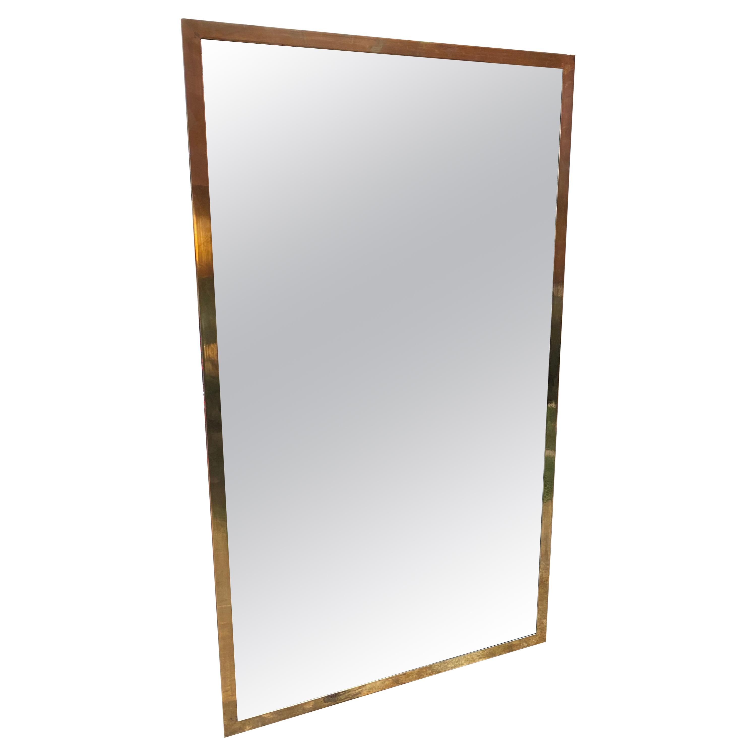 Mid Century Square Wall Mirror, Italy, 1950s For Sale