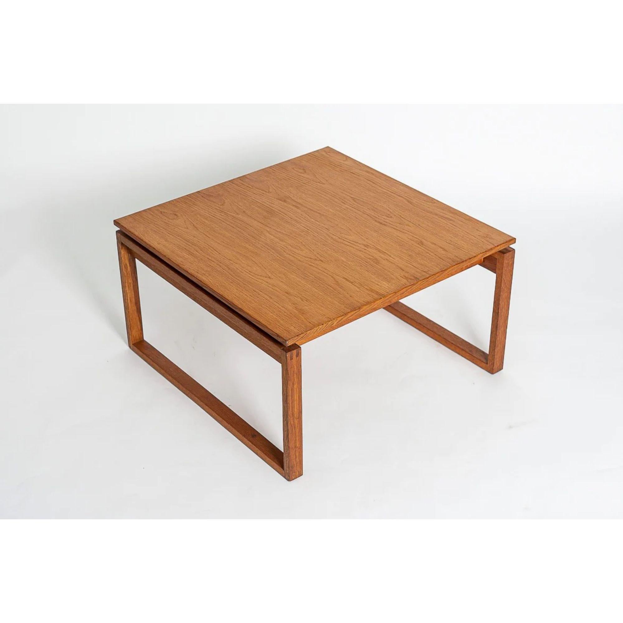 Mid-Century Modern Midcentury Square Wood Coffee Table by Jens Risom, 1960s