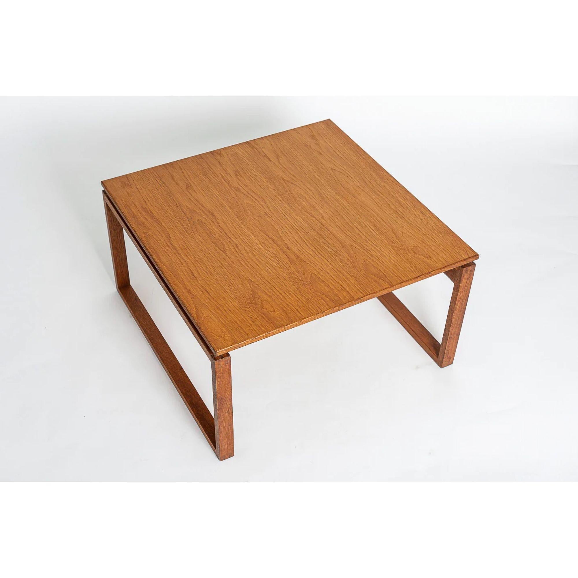 American Midcentury Square Wood Coffee Table by Jens Risom, 1960s
