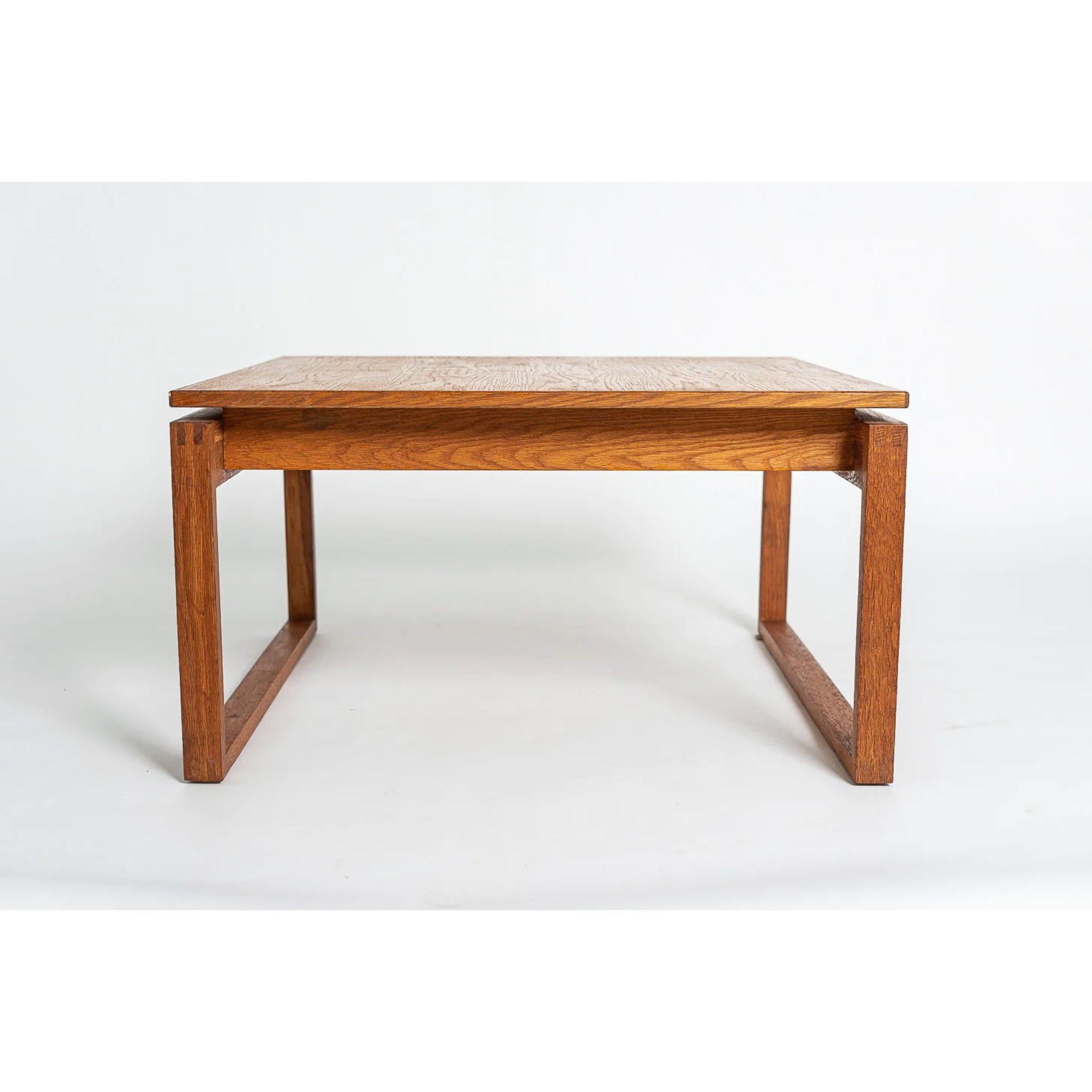 Midcentury Square Wood Coffee Table by Jens Risom, 1960s In Good Condition In Detroit, MI