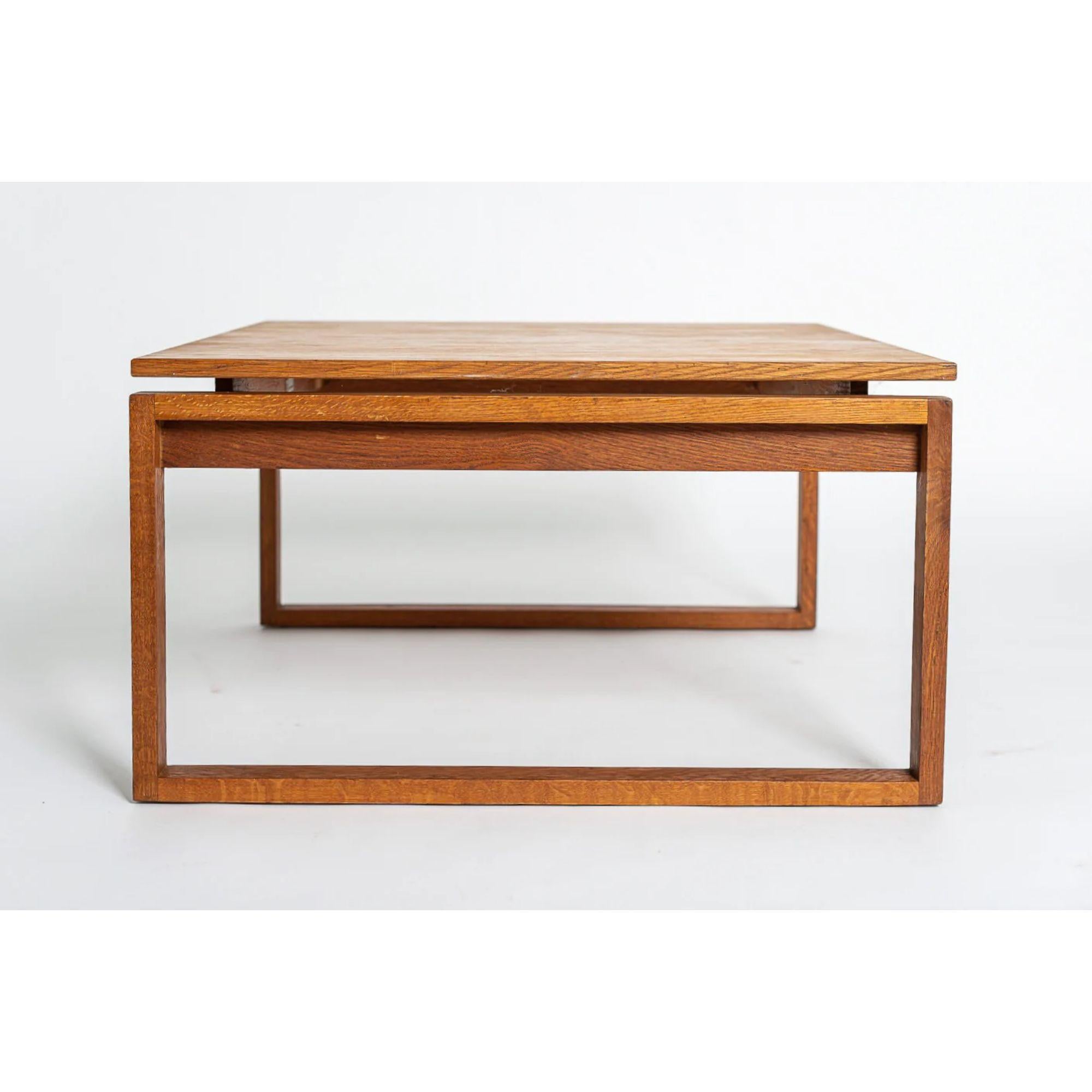 20th Century Midcentury Square Wood Coffee Table by Jens Risom, 1960s