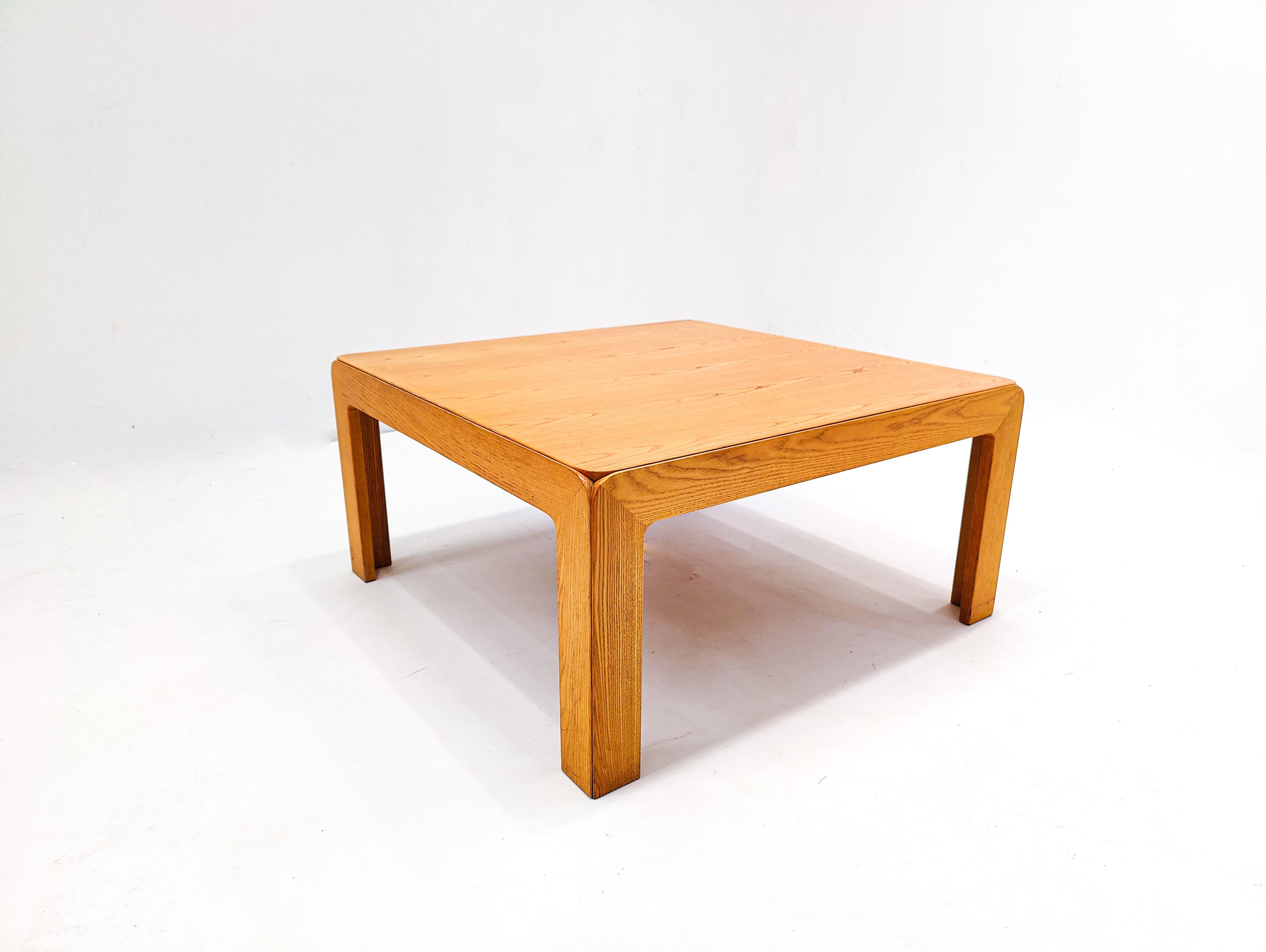 Dutch Mid-Century Square Wooden Coffee Table by Derk Jan de Vries - The Netherlands For Sale