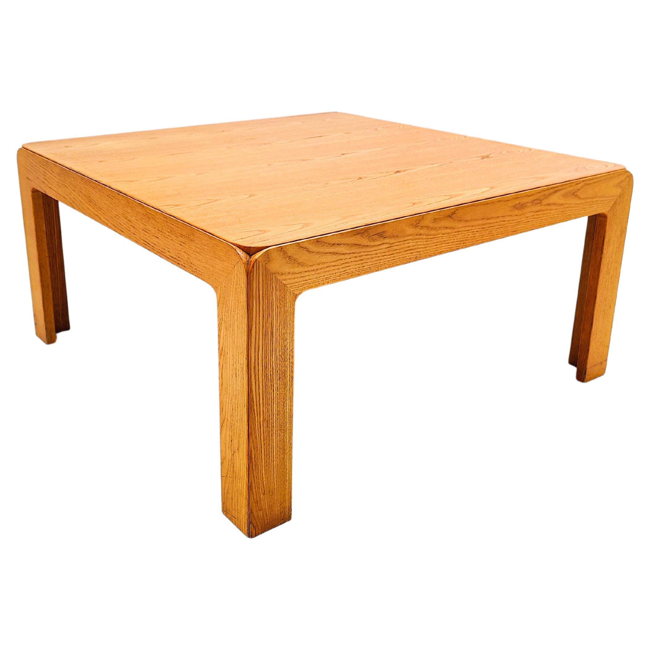 Mid-Century Square Wooden Coffee Table by Derk Jan de Vries - The Netherlands For Sale