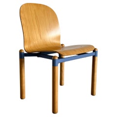 Mid-Century Stackable Bentwood and Metal Dining Chairs by Braun Lockenaus