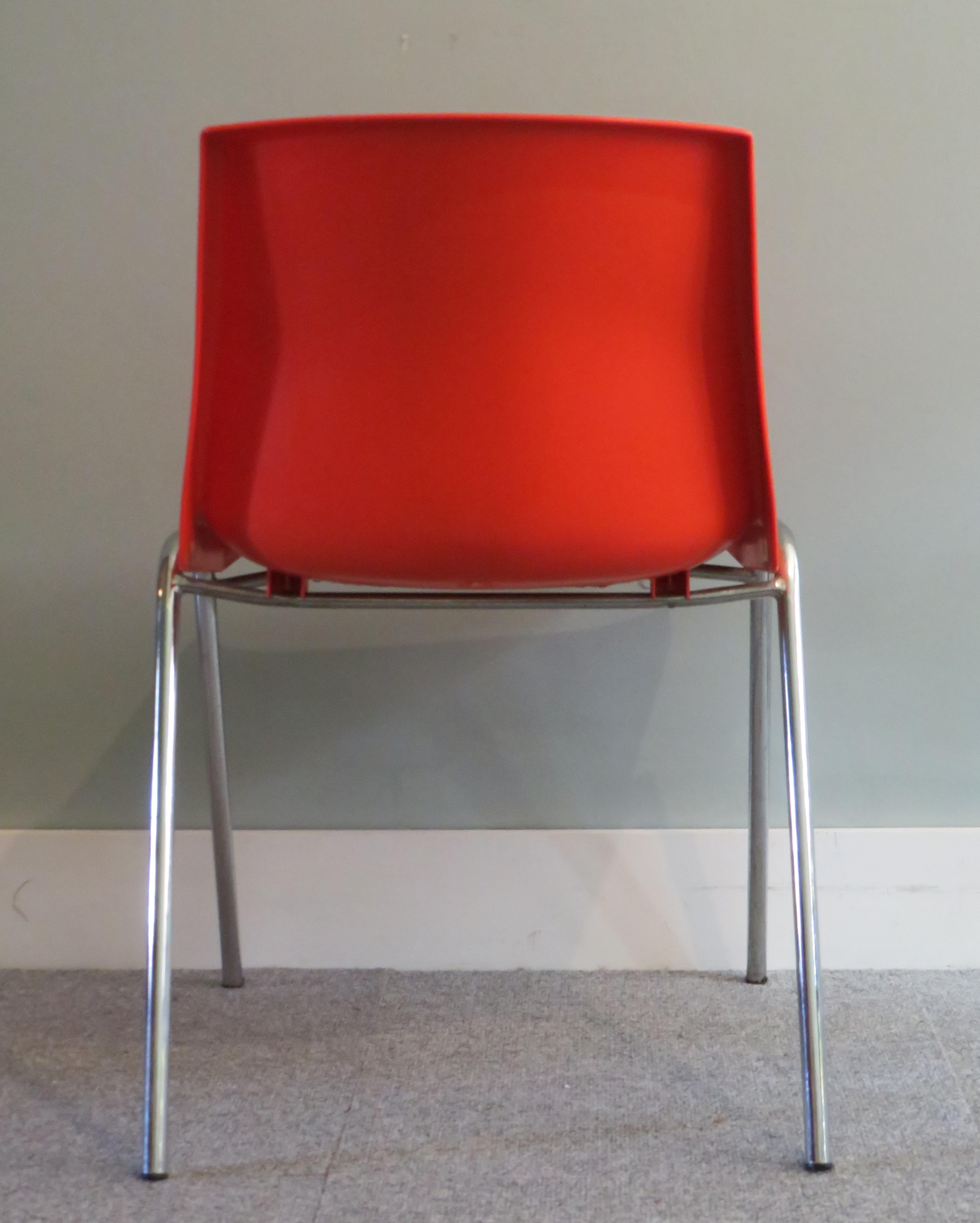 20th Century Mid Century Stackable Chairs 1970s