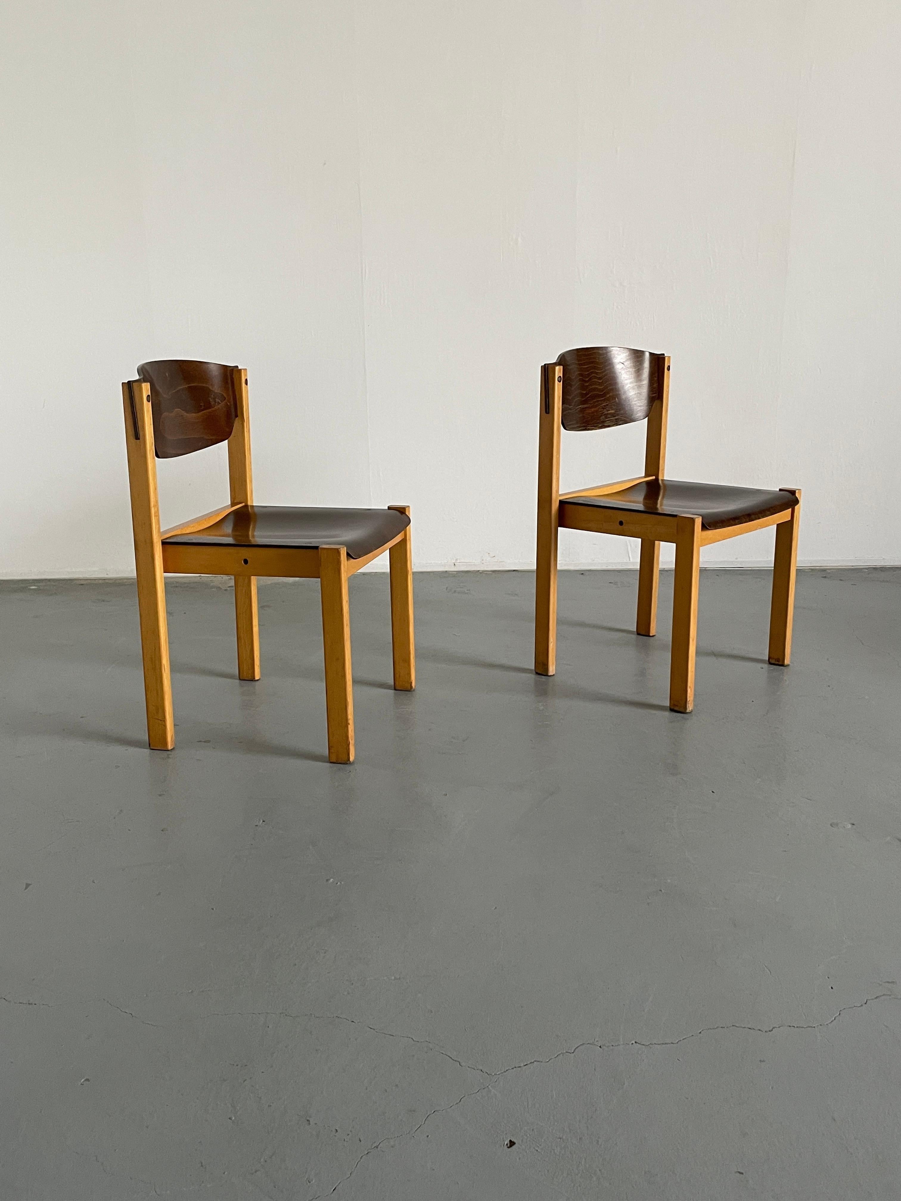 Mid-Century Stackable Dining Chairs in the Style of Roland Rainer, 1970s Germany For Sale 7