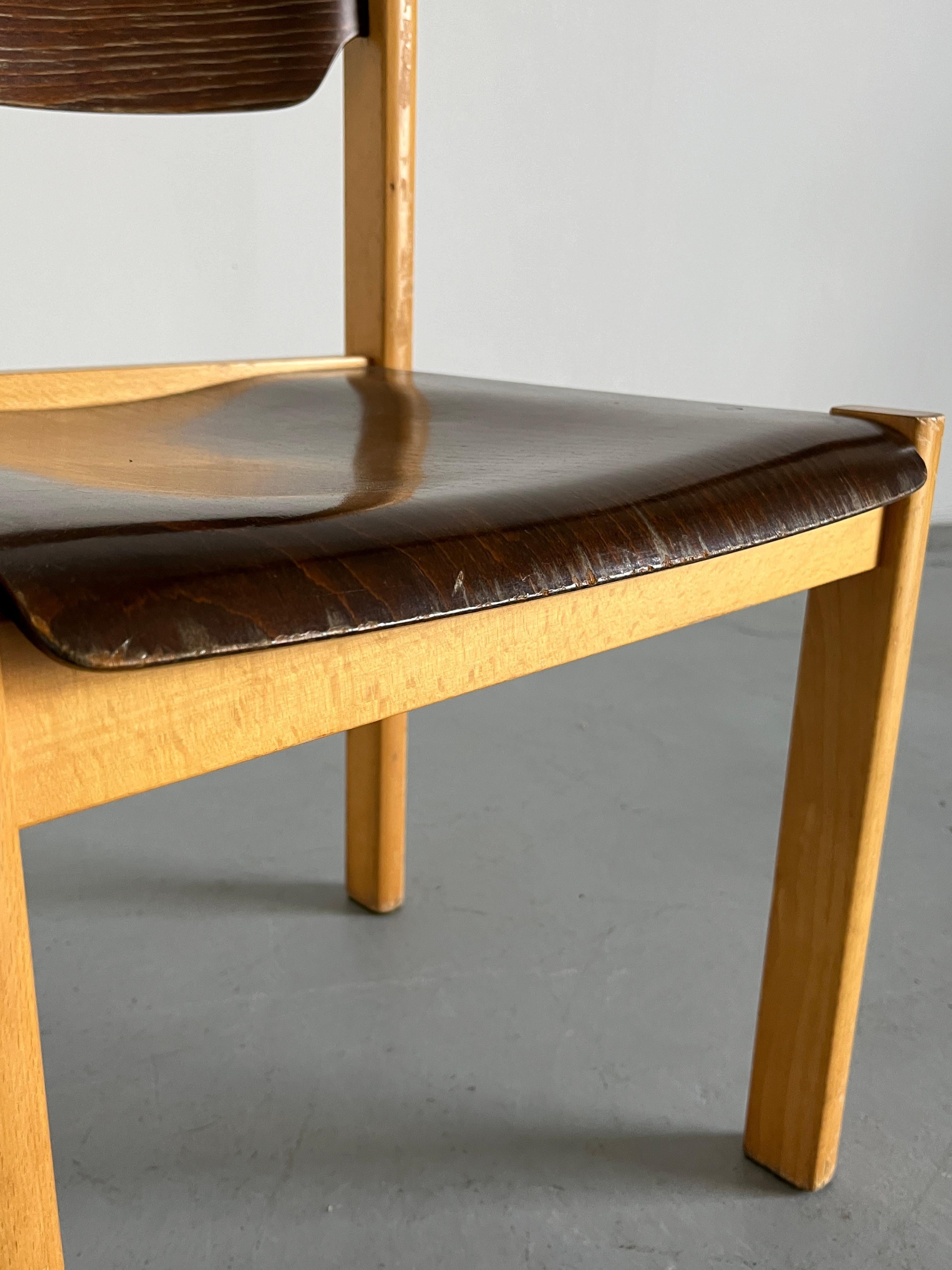 Mid-Century Stackable Dining Chairs in the Style of Roland Rainer, 1970s Germany For Sale 12