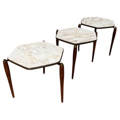 Tables d'extrémité empilables Mid-Century Set of 3