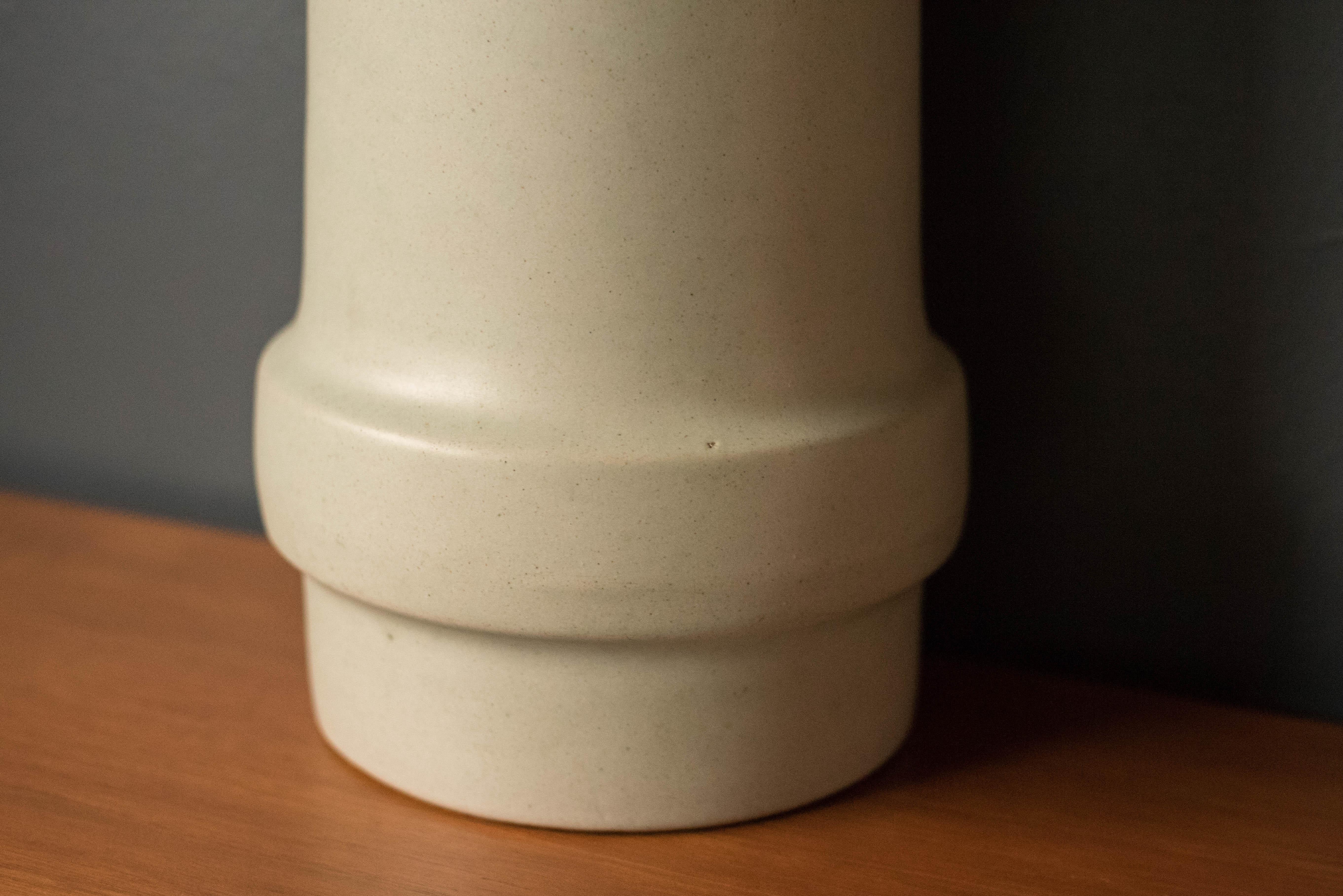 Gestapelte Keramik-Tischlampe von Martz aus der Mitte des Jahrhunderts im Angebot 5