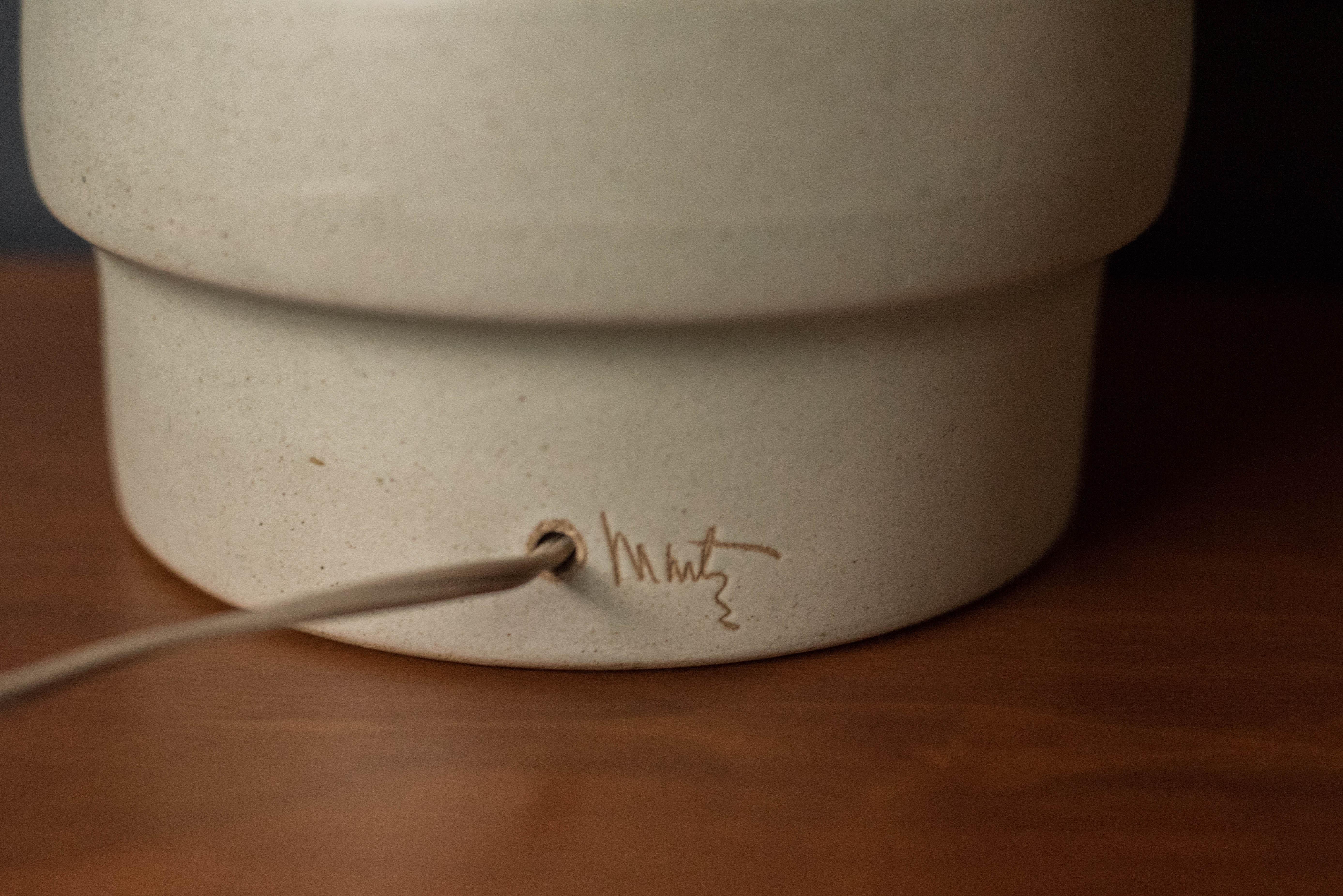 Gestapelte Keramik-Tischlampe von Martz aus der Mitte des Jahrhunderts im Angebot 6