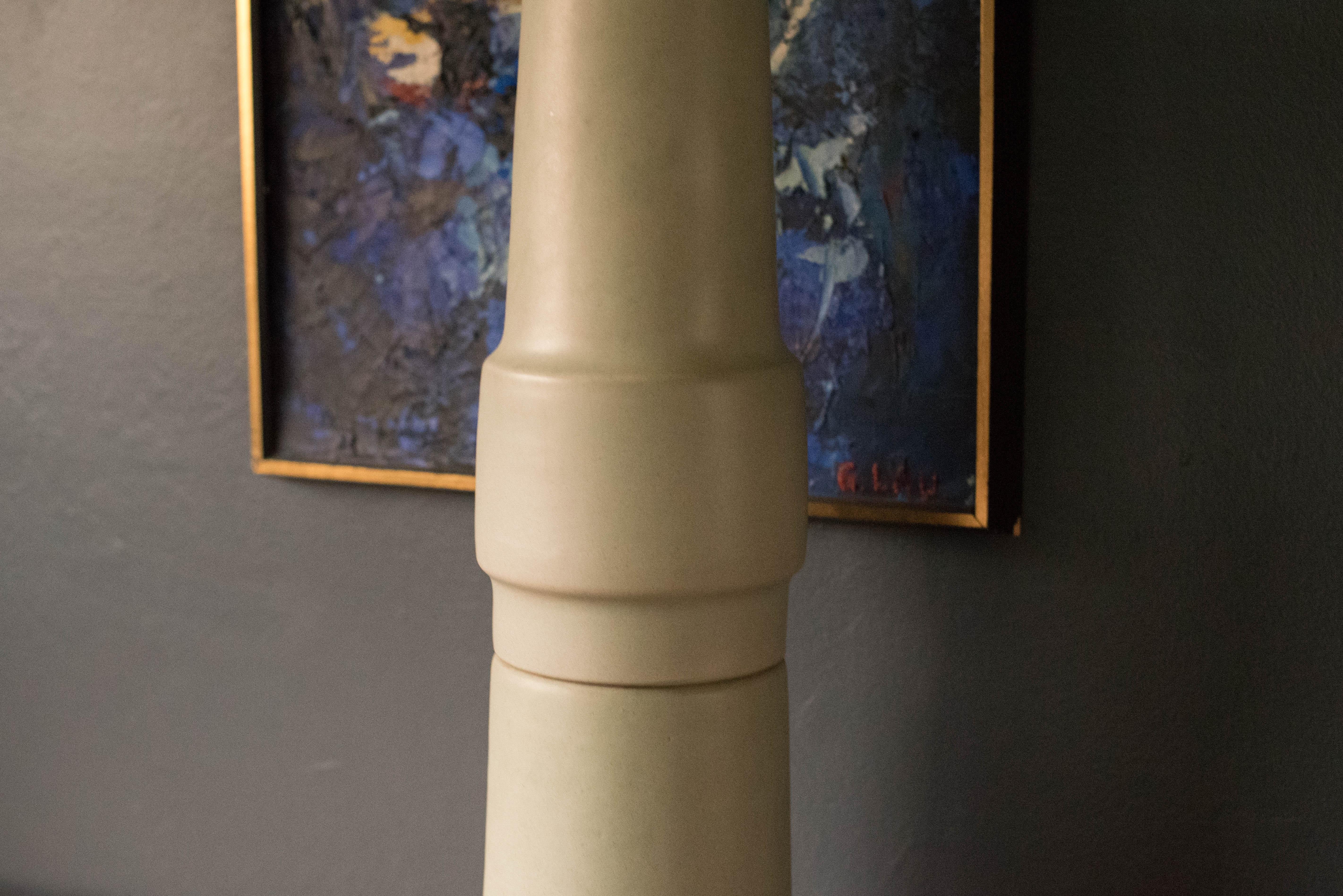 Mid-20th Century Mid Century Stacked Ceramic Pottery Table Lamp by Martz For Sale