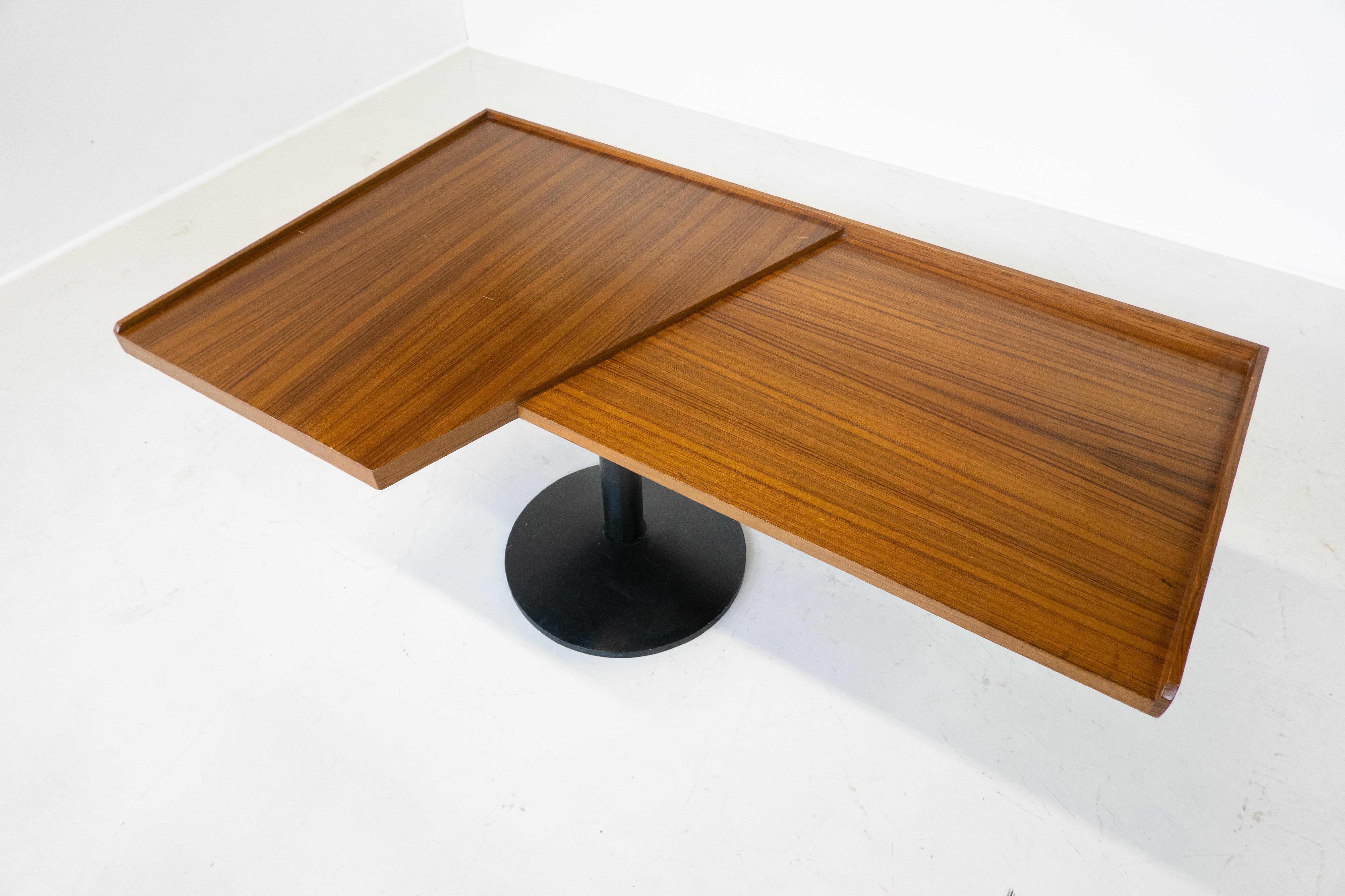 Wood Mid-Century Stadera Desk Model 840 by Franco Albini for Poggi, Italy, 1950s