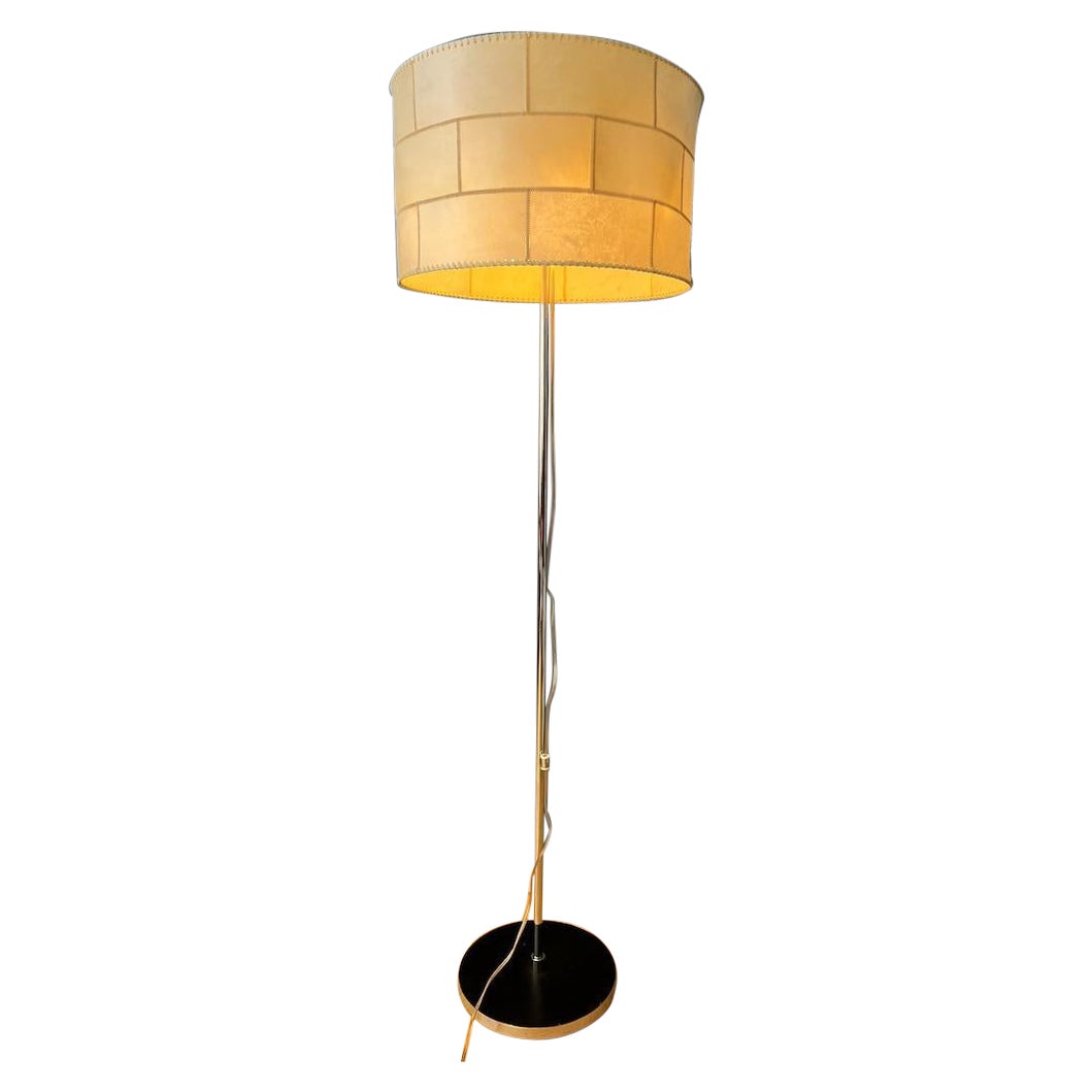 Lampadaire Staff Leuchten en cuir du milieu des années 1970